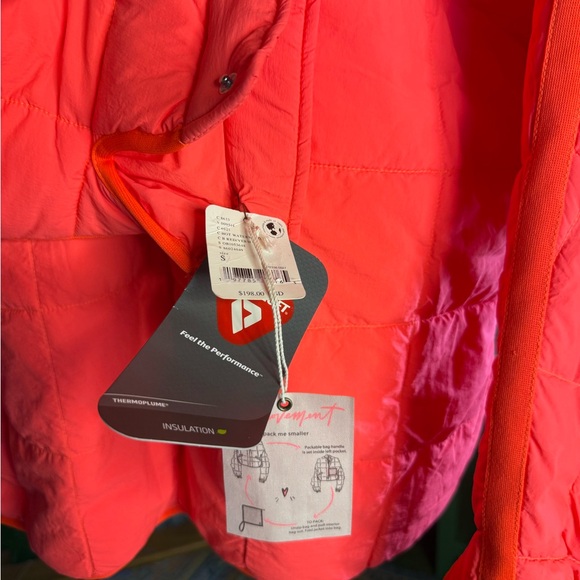 NWT FP Movement by Free People Pippa Hot Watermelon Cozy Bright PufferJacket - Picture 6 of 7